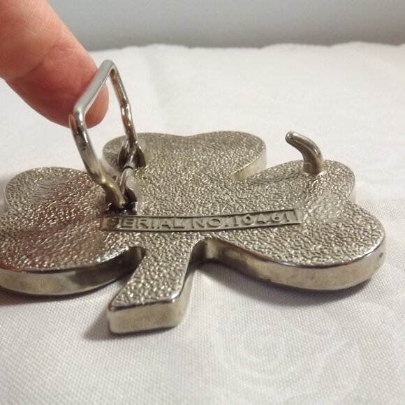 Distressed Shamrock Belt Buckle, Rub for Luck!!! - Picture 6 of 11